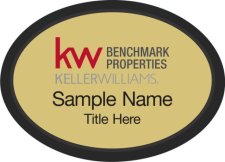 (image for) Keller Williams Benchmark Properties Black Oval Executive Gold Badge