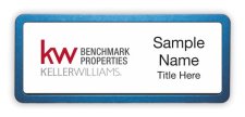 (image for) Keller Williams Benchmark Properties Prestige Blue Anodized White Badge