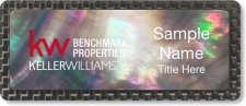 (image for) Keller Williams Benchmark Properties Black Mother of Pearl Carbon Badge