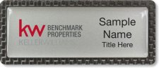 (image for) Keller Williams Benchmark Properties Carbon Frame Silver Anodized Insert badge