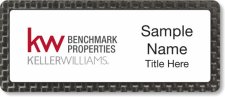 (image for) Keller Williams Benchmark Properties Carbon Frame White Anodized Insert badge