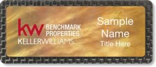 (image for) Keller Williams Benchmark Properties Gold Mother of Pearl Carbon Badge