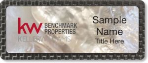 (image for) Keller Williams Benchmark Properties White Mother of Pearl Carbon Badge