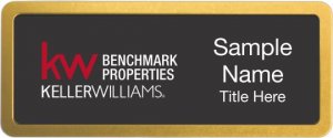 (image for) Keller Williams Benchmark Properties Prestige Gold Anodized Black badge