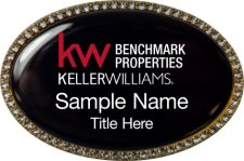 (image for) Keller Williams Benchmark Properties Gold Oval Beyond Bling Black Badge