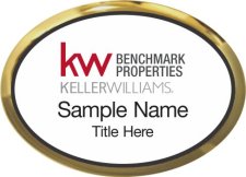 (image for) Keller Williams Benchmark Properties Gold Oval Executive White Badge