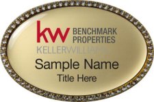 (image for) Keller Williams Benchmark Properties Gold Oval Beyond Bling Badge