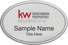 (image for) Keller Williams Benchmark Properties Silver Oval Pebbled Prestige Badge