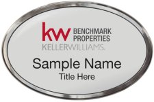 (image for) Keller Williams Benchmark Properties Silver Oval Polished Prestige Badge