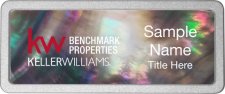 (image for) Keller Williams Benchmark Properties Black Mother of Pearl Pebbled badge