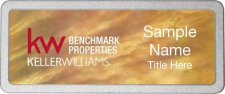 (image for) Keller Williams Benchmark Properties Gold Mother of Pearl Pebbled badge