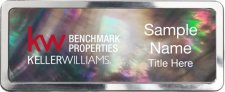 (image for) Keller Williams Benchmark Properties Black Mother of Pearl Polished badge