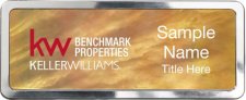 (image for) Keller Williams Benchmark Properties Gold Mother of Pearl Polished badge