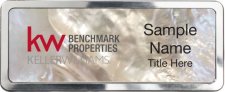 (image for) Keller Williams Benchmark Properties White Mother of Pearl Polished badge