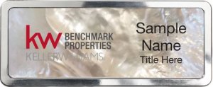 (image for) Keller Williams Benchmark Properties White Mother of Pearl Polished badge