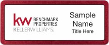 (image for) Keller Williams Benchmark Properties Prestige Red Anodized White Badge