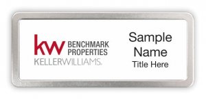 (image for) Keller Williams Benchmark Properties Prestige Satin Anodized White Badge