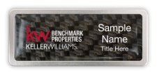 (image for) Keller Williams Benchmark Properties Satin Anodized Frame Carbon Insert Badge