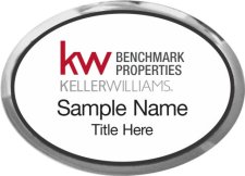 (image for) Keller Williams Benchmark Properties Silver Oval Executive White Badge