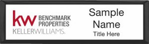 (image for) Keller Williams Benchmark Properties Small Black Executive White Badge