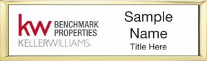 (image for) Keller Williams Benchmark Properties Small Gold Executive White Badge