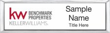 (image for) Keller Williams Benchmark Properties Small Silver Executive White Badge
