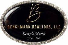 (image for) BenchMark Realtors, LLC Oval Bling Silver Other badge