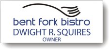 (image for) Bent Fork Bistro White Badge