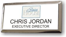 (image for) Benton House Executive White Silver Framed Badge