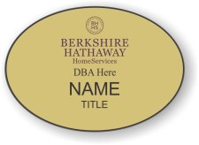 (image for) Berkshire Hathaway Oval Gold Badge with DBA/Company Name