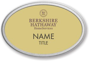 (image for) Berkshire Hathaway Gold Oval Pebbled Frame Prestige Badge