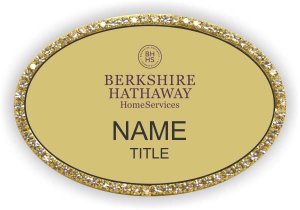 (image for) Berkshire Hathaway Oval Gold Bling Badge