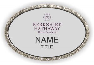 (image for) Berkshire Hathaway Oval Silver Bling Badge