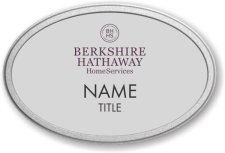 (image for) Berkshire Hathaway Silver Oval Pebbled Frame Prestige Badge