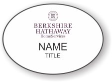 (image for) Berkshire Hathaway Oval White Badge