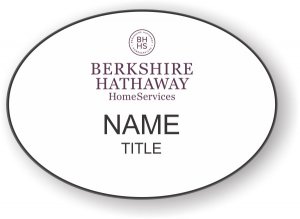 (image for) Berkshire Hathaway Oval White Badge