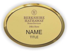 (image for) Berkshire Hathaway Oval Executive Gold Badge with DBA/Company Name