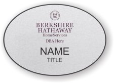 (image for) Berkshire Hathaway Oval Silver Badge with DBA/Company Name