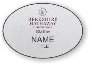 (image for) Berkshire Hathaway Oval Silver Badge with DBA/Company Name