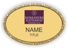 (image for) Berkshire Hathaway Oval Gold Bling Badge - Cabernet Logo