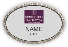 (image for) Berkshire Hathaway Oval Silver Bling Badge - Cabernet Logo