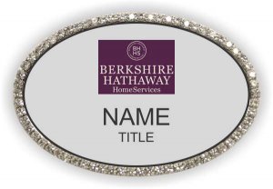 (image for) Berkshire Hathaway Oval Silver Bling Badge - Cabernet Logo