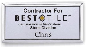 (image for) Best Tile Contractor Logo Executive Silver Badge