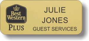 (image for) Best Western Plus Black Logo Gold Namebadge