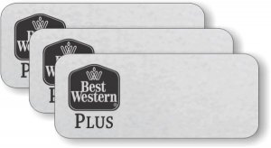 (image for) Best Western Plus Black Logo Silver Badge Pack of 25