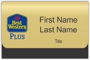 (image for) Best Western Plus Gold Pocket Badge - Stacked Name