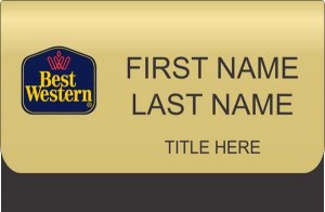 (image for) Best Western Gold Pocket Badge - Stacked Name