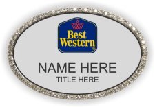 (image for) Best Western Oval Silver Bling Badge