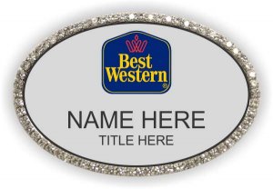 (image for) Best Western Oval Silver Bling Badge