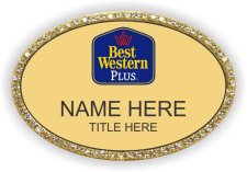 (image for) Best Western Plus Oval Gold Bling Badge (Logo B)